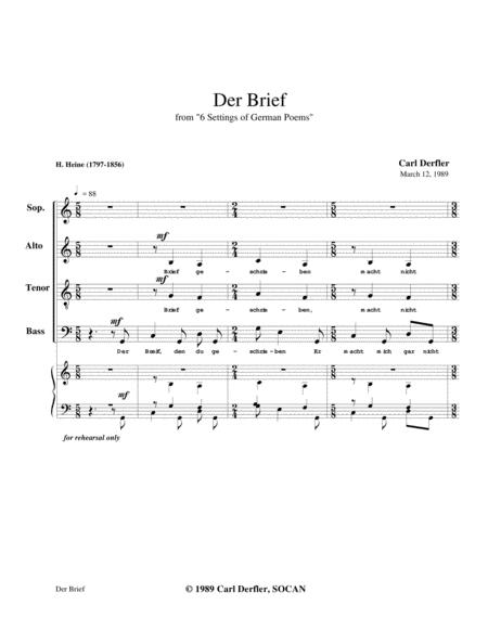 Der Brief Sheet Music