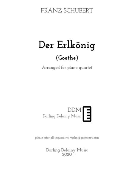 Free Sheet Music Der Erlknig The Elf King Arranged For Piano Quartet