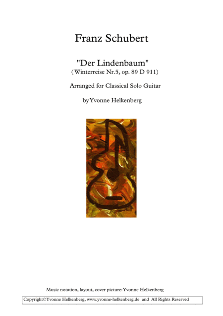 Free Sheet Music Der Lindenbaum Am Brunnen Vor Dem Tore Arranged For Classical Solo Guitar