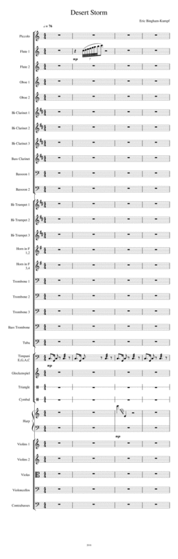 Free Sheet Music Desert Storm