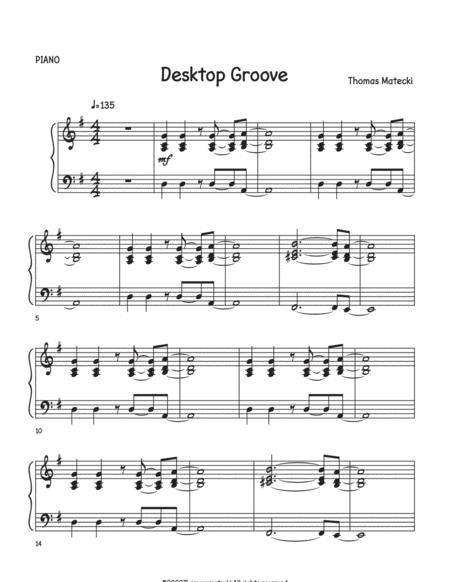 Desktop Grove For Big Band Piano Sheet Music