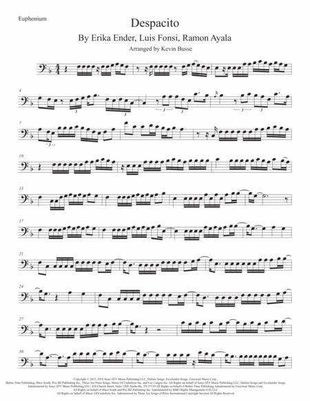 Despacito Euphonium Sheet Music