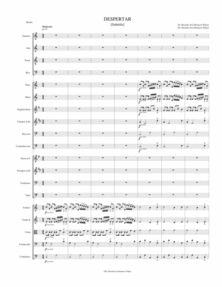 Despertar Es Una Obra Full Orquesta Y Coro Con Una Duracin Aproximada De 10 Minutos Sheet Music