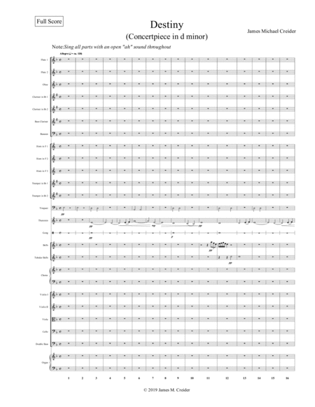 Destiny Concertpiece In D Minor For Orchestra Mixed Chorus Theremin And Organ Sheet Music