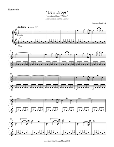 Dew Drops Sheet Music