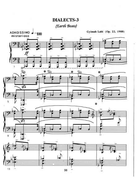 Free Sheet Music Dialects No 3