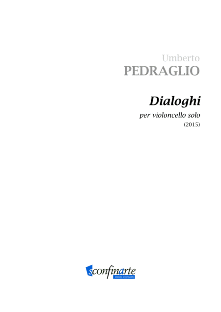 Free Sheet Music Dialoghi For Cello