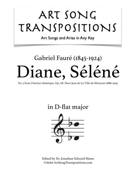 Diane Slne Op 118 No 3 Transposed To D Flat Major Sheet Music