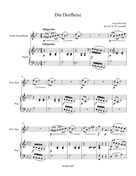 Free Sheet Music Die Dorfhexe