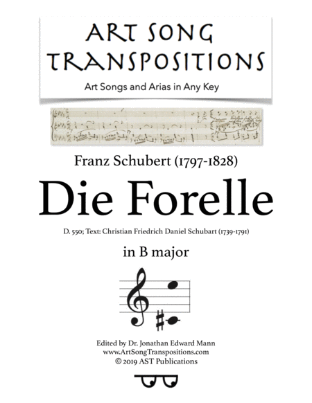 Free Sheet Music Die Forelle D 550 B Major