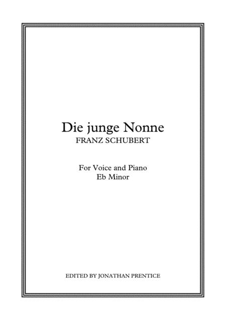 Free Sheet Music Die Junge Nonne Eb Minor