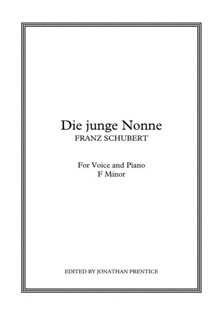 Die Junge Nonne F Minor Sheet Music