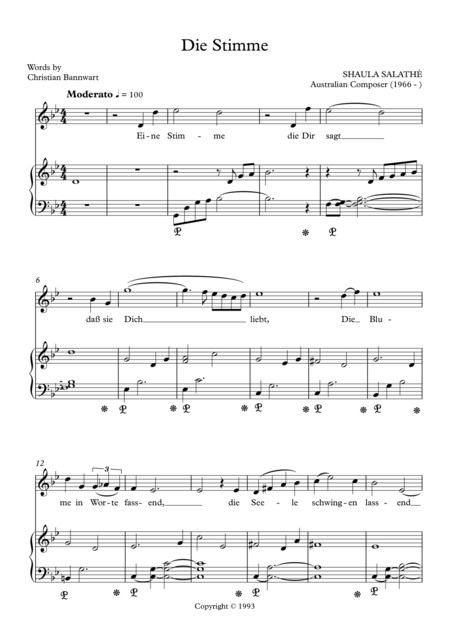 Die Stimme Sheet Music