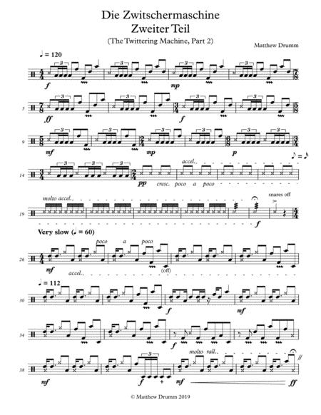 Free Sheet Music Die Zwitschermaschine Zweiter Teil