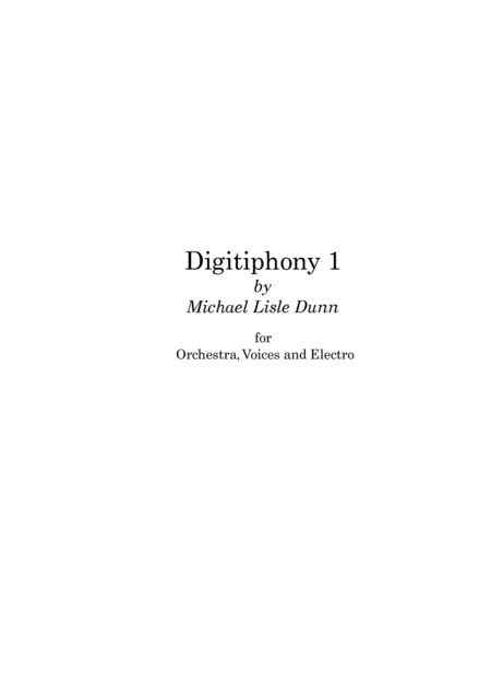 Digitiphony 1 Part 1 Imprison Me Sheet Music