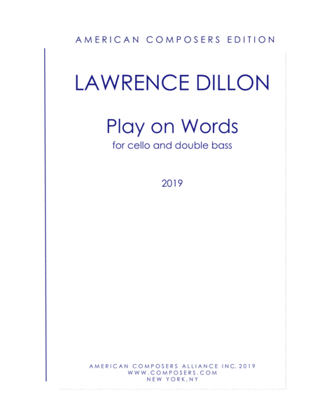 Free Sheet Music Dillon Play On Words