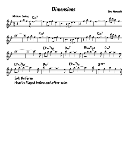 Dimensions Sheet Music