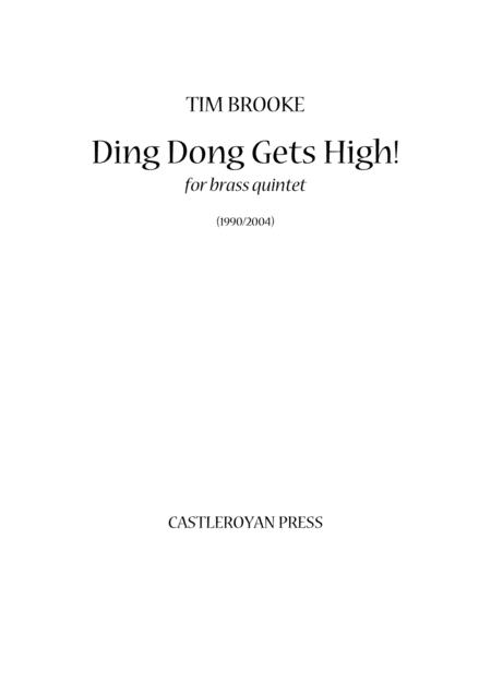 Free Sheet Music Ding Dong Gets High Brass Quintet Score And Parts