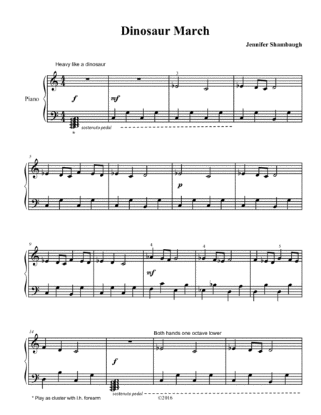 Dinosaur March Sheet Music