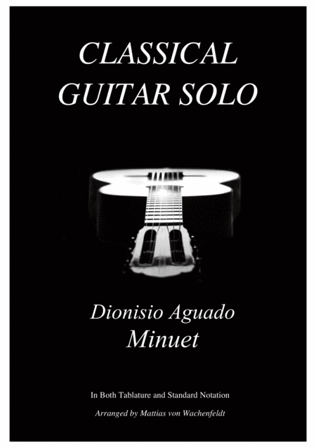 Free Sheet Music Dionisio Aguado Minuet Guitar