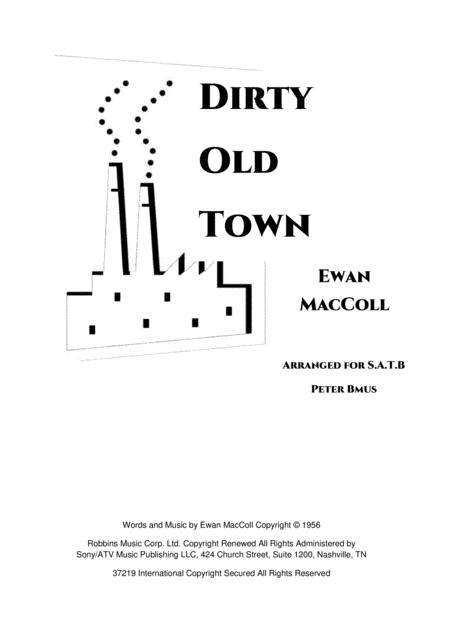 Free Sheet Music Dirty Old Town