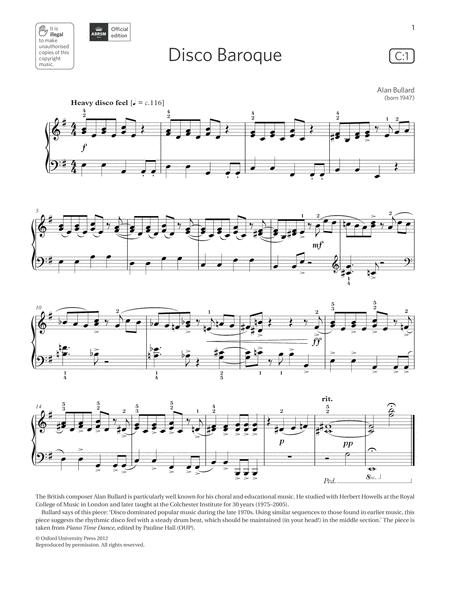 Disco Baroque Grade 3 List C1 From The Abrsm Piano Syllabus 2021 2022 Sheet Music