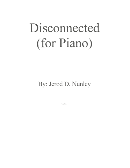 Free Sheet Music Disconnected