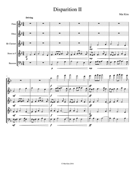 Disparition Ii Sheet Music