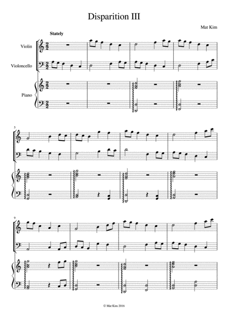 Disparition Iii Sheet Music