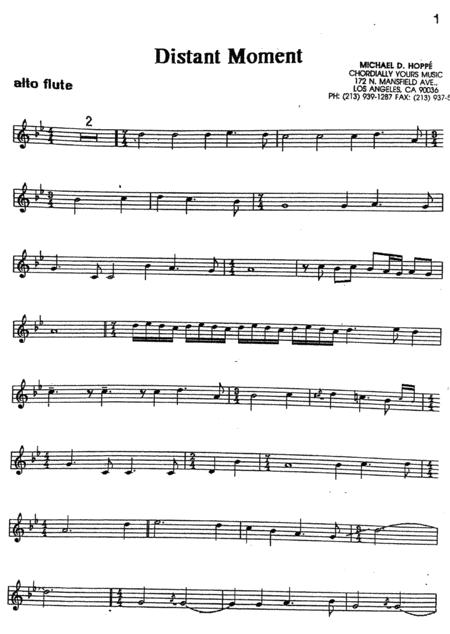 Free Sheet Music Distant Moment