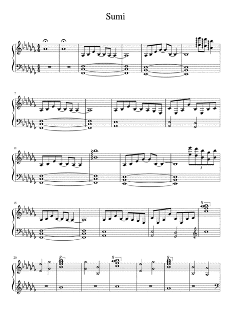 Free Sheet Music Distoma Sumi E