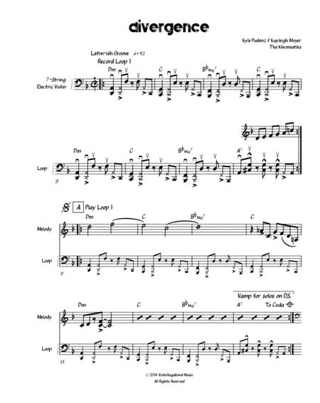 Free Sheet Music Divergence By The Khromatiks For Electric Violin Loop Station