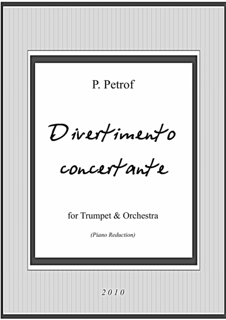 Divertimento Concertante For Trumpet And Orchestra Piano Reduction Sheet Music