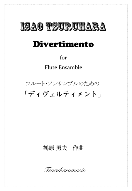 Divertimento For Flute Ensamble Score And Parts Sheet Music