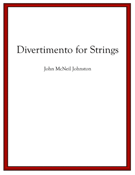 Free Sheet Music Divertimento For Strings Full Score