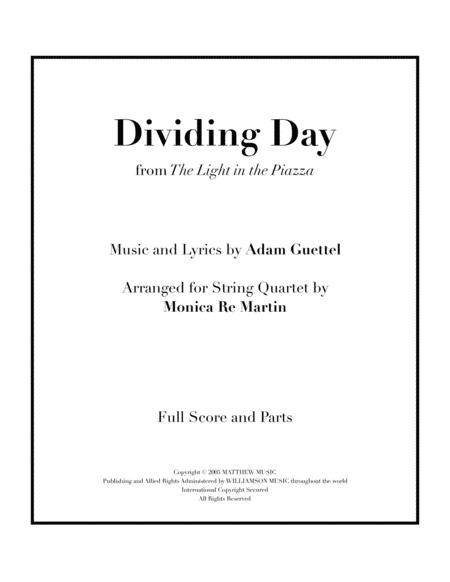 Dividing Day From The Light In The Piazza Sheet Music