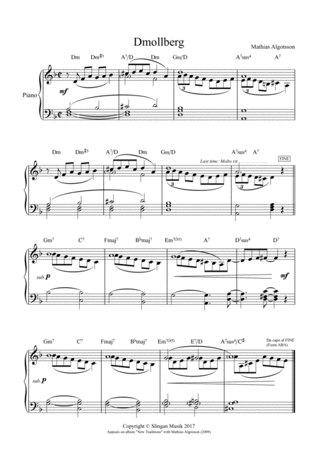 Dmollberg Sheet Music