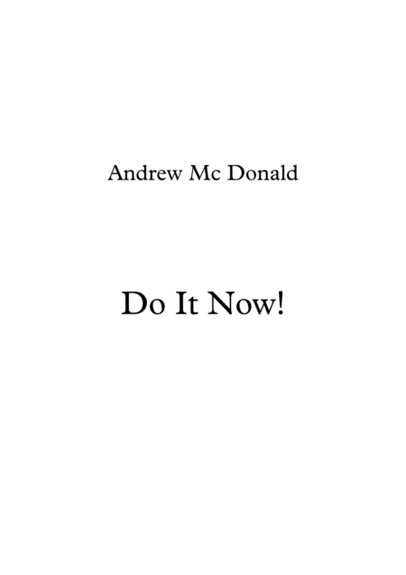 Do It Now Sheet Music