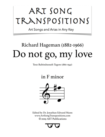 Do Not Go My Love F Minor Sheet Music