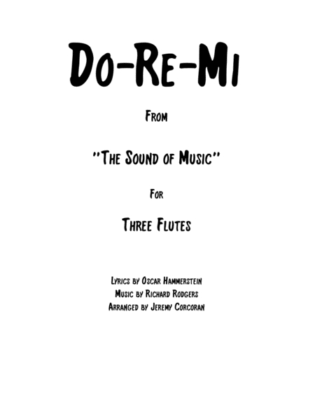 Free Sheet Music Do Re Mi For Three Flutes