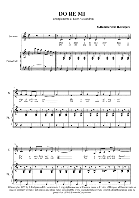 Free Sheet Music Do Re Mi Voice And Easy Piano