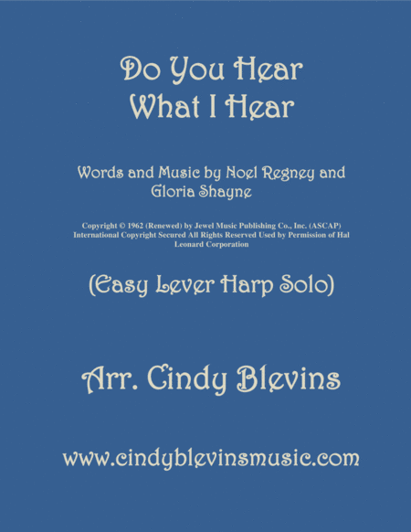 Do You Hear What I Hear Arranged For Easy Lever Harp Sheet Music