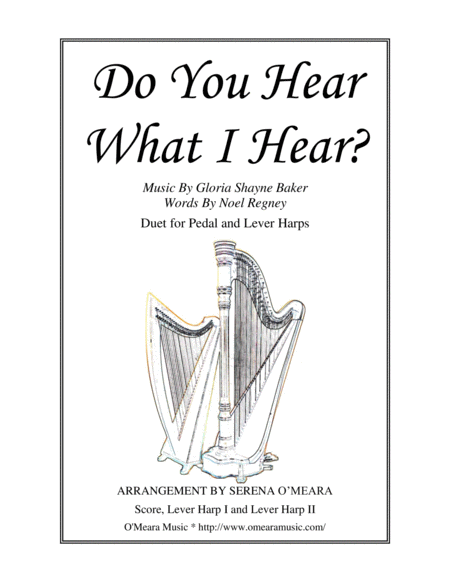 Do You Hear What I Hear For Lever Harps Sheet Music