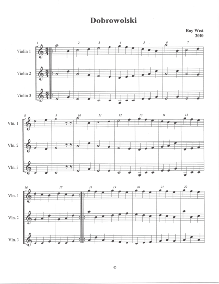 Dobrowolski Sheet Music