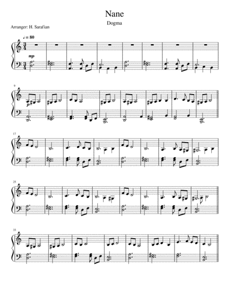 Dogma Nane Sheet Music