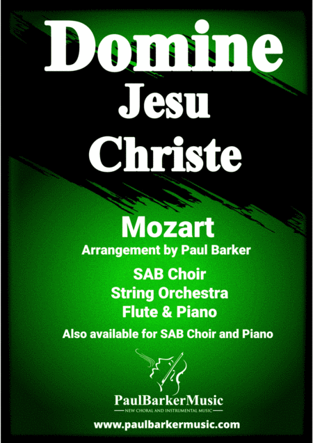 Domine Jesu Christe Score Parts Sheet Music