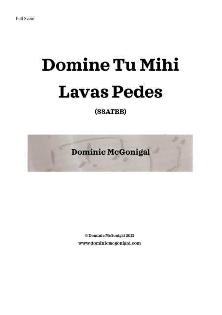 Domine Tu Mihi Lavas Pedes Ssatbb Sheet Music