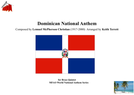 Dominican National Anthem Isle Of Beauty Isle Of Slendour For Brass Quintet Sheet Music