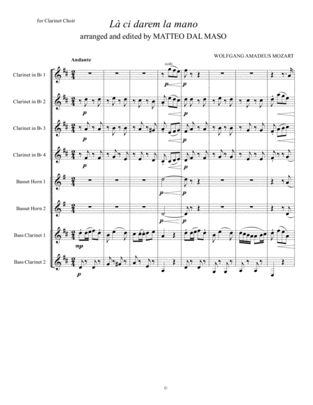 Don Giovanni La Ci Darem La Mano Sheet Music