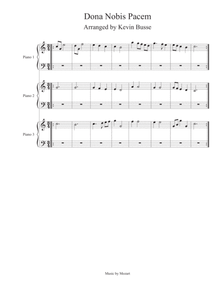 Dona Nobis Pacem Piano Trio Sheet Music